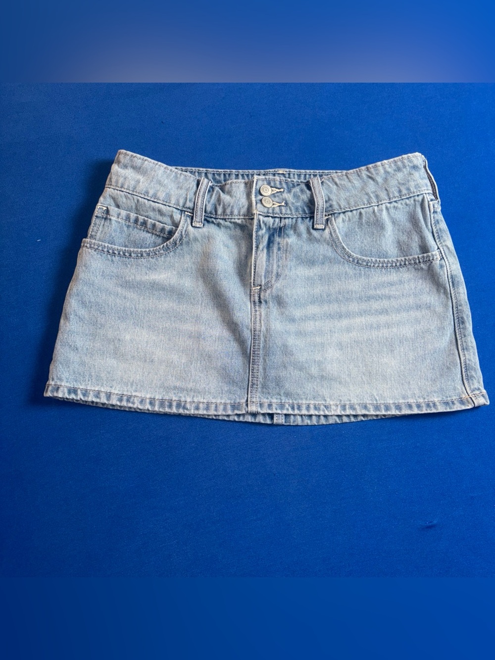 Hollister Denim Light Blue Mimi Skirt. Sz 4 (27)  Shorts Connected